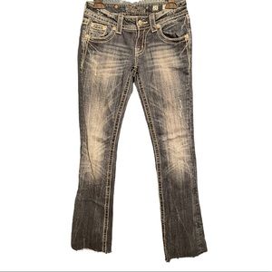 Miss Me Size 25 Jeans with Peace Bird Pockets